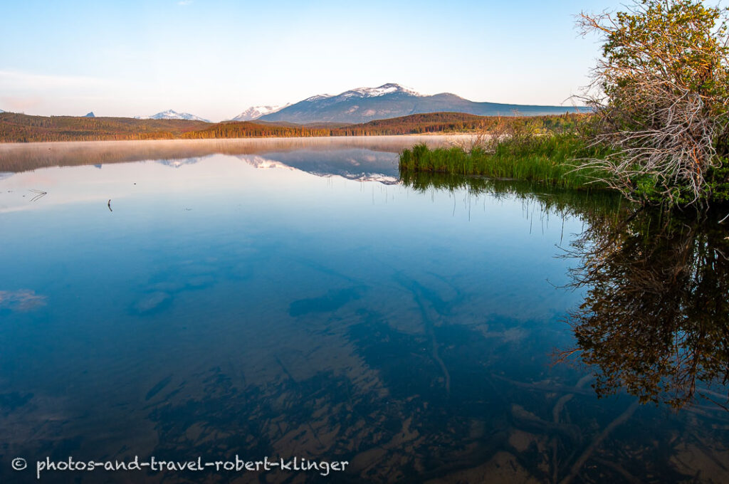 A beautiful lake on the freedom highway to Bella Coola in British Columbia