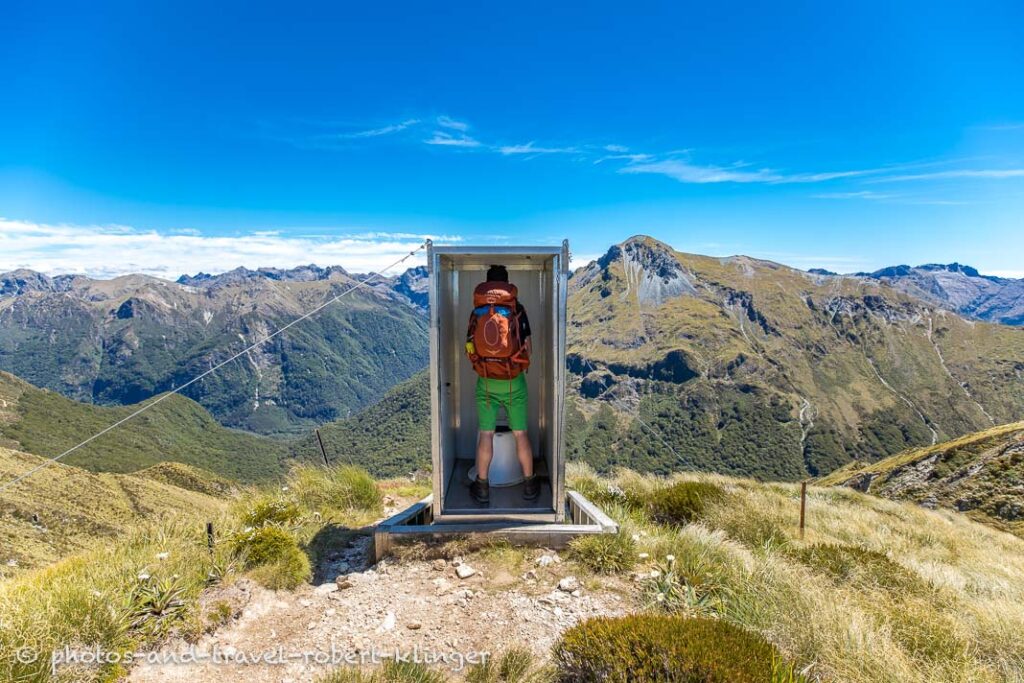 A toilet on New Zealands Keppler track