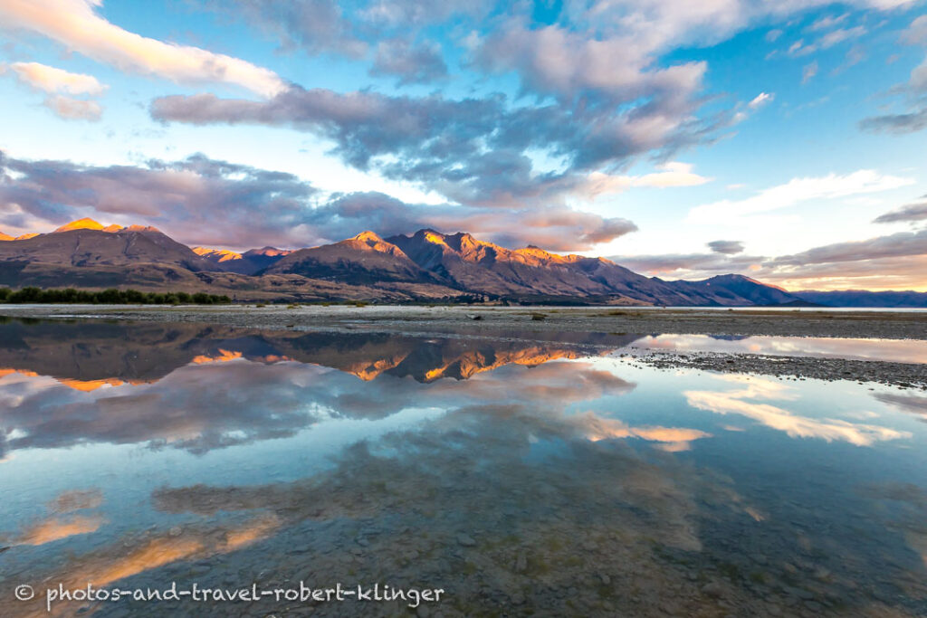 The western end of Lake Wakatipu close to Glenorchy