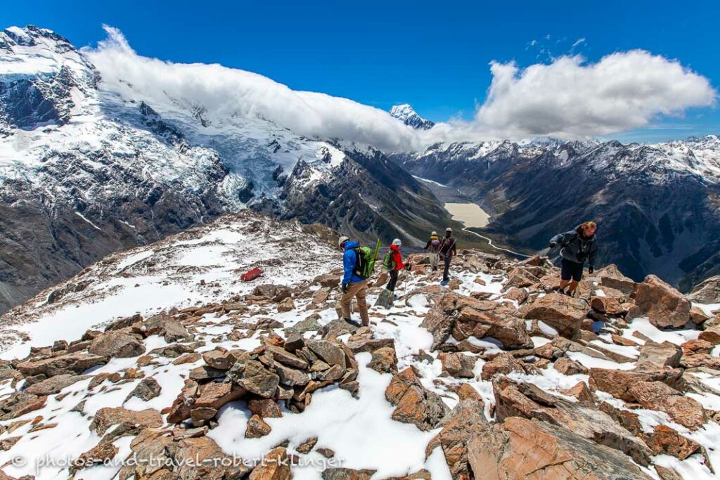 Mountaineering in the Mt Cook Area, New Zealand