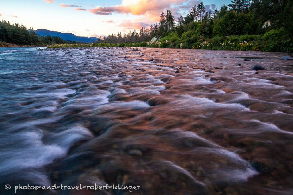 The Tongariro River in the evening sun