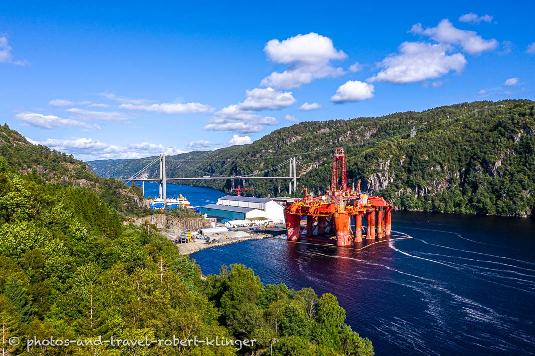 A oil thrilling platform in Norway