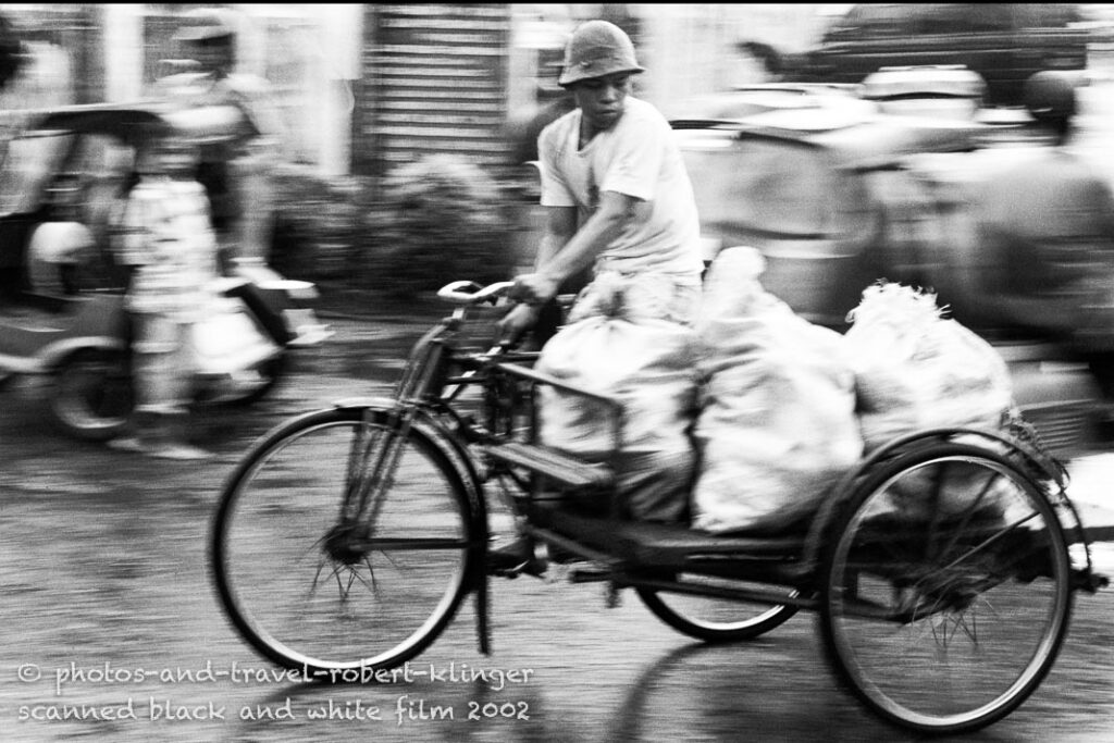 A rickshaw in Indonesia