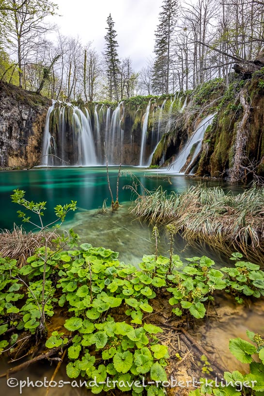Waterfall in the Plitvice Lakes area