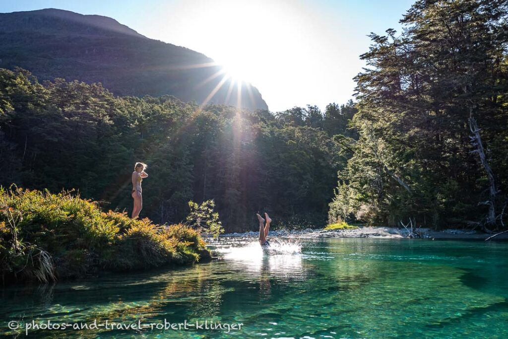 Swimming hole at the Routeburn river