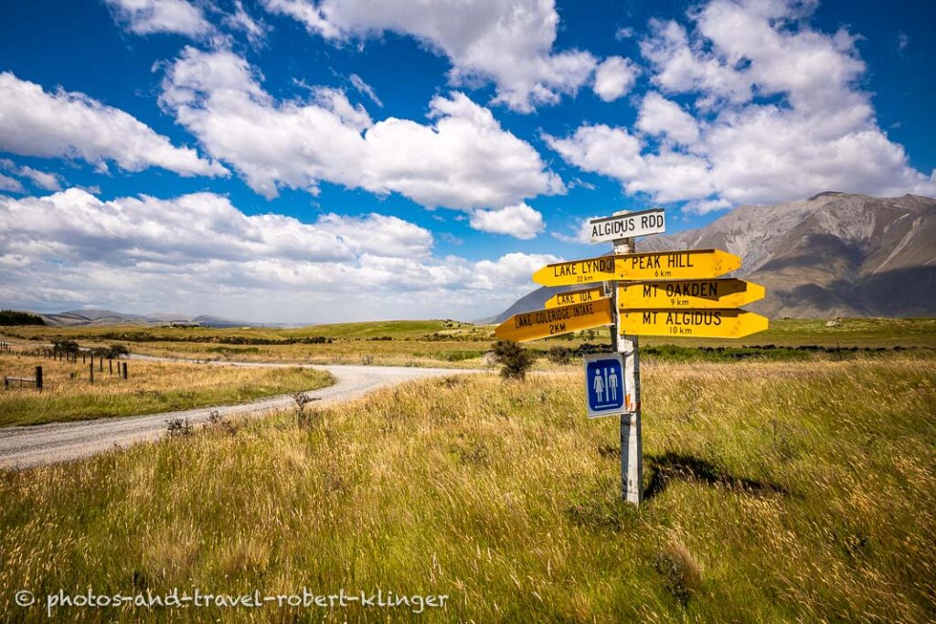 A signpost at Lake Ida