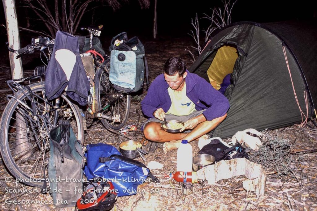 Camping in the outback of Australia