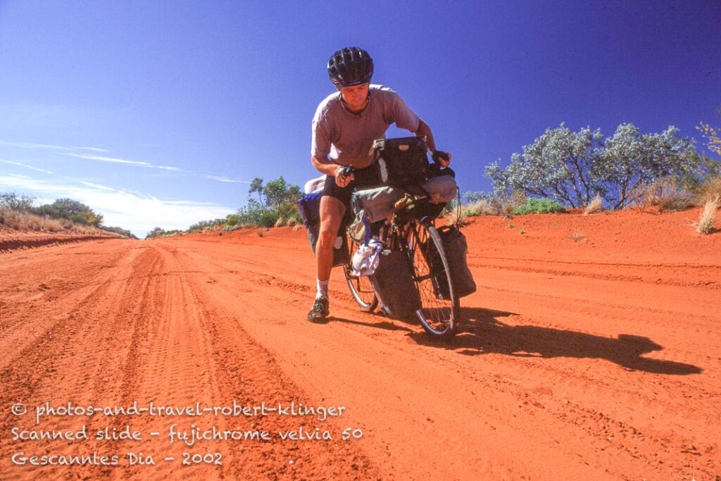 Cycling in an australian dessert