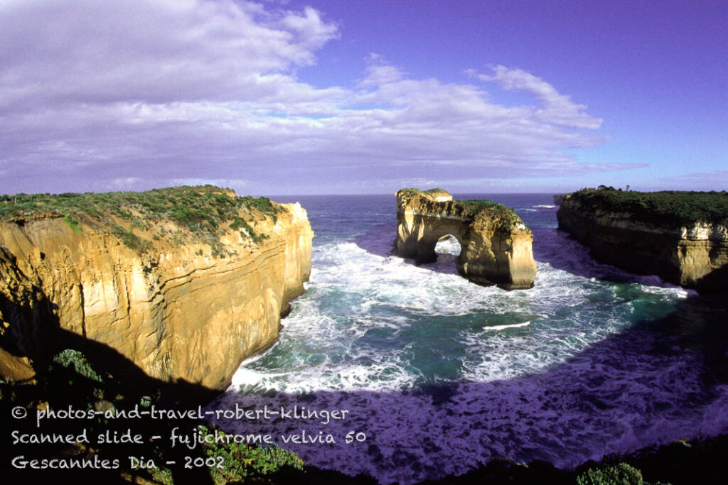 The London bridge along the great ocean road