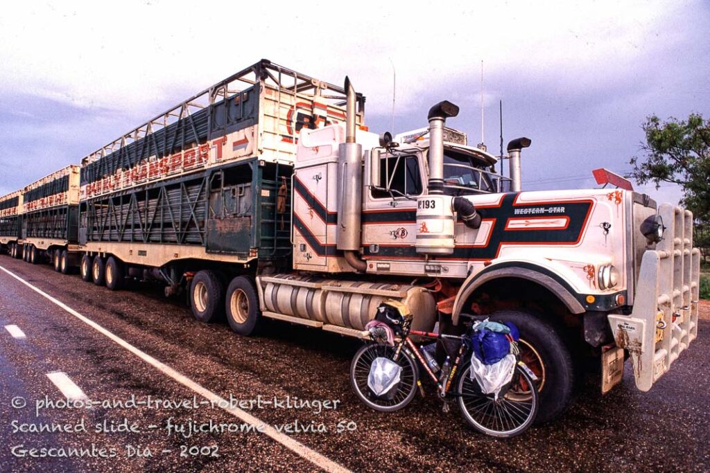 A roadtrain in Australia