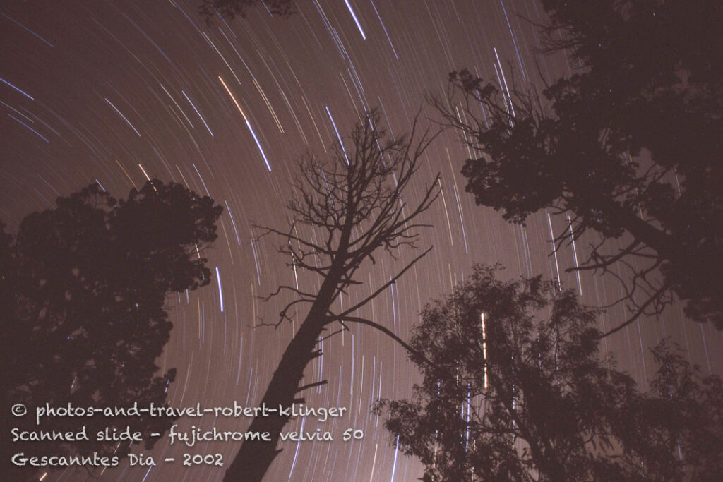 Longtime exposure of stars in Australia