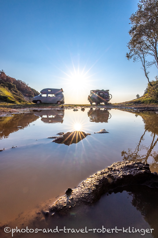 Vanlife in Croatia next to the beach