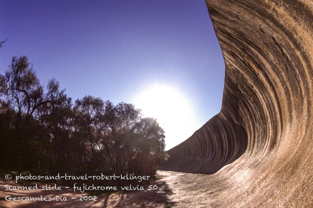 The wave rock in western Australia