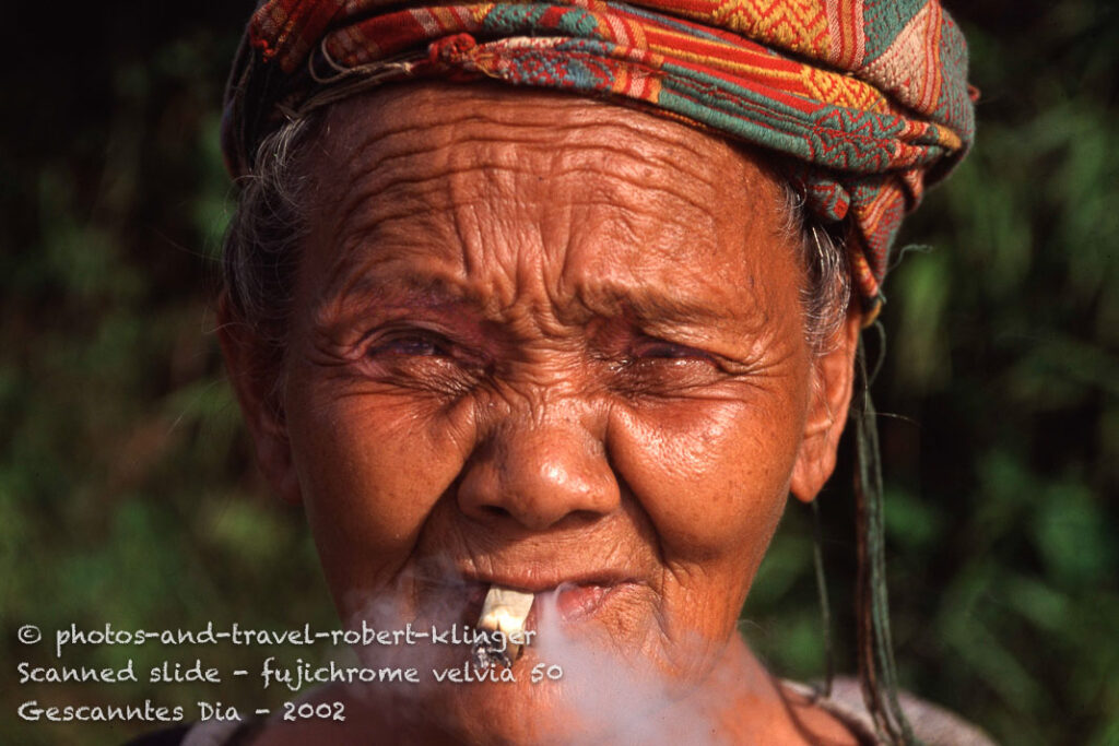 A Smoking woman in Vietnam