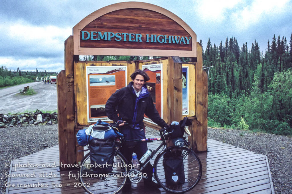 Starting to ride the Dempster highway on a bicycle