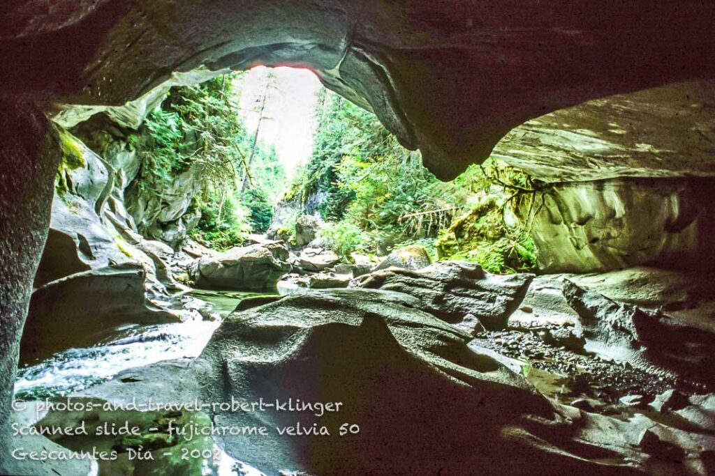 A limestone cave on Vancouver Island