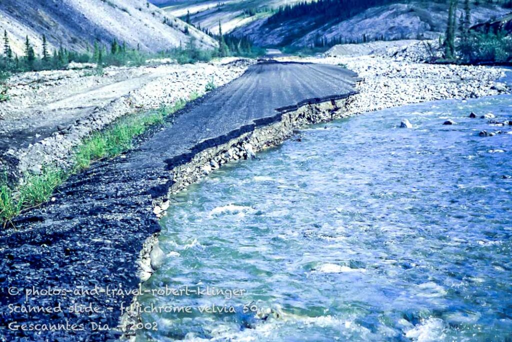 The Dempster highway washed away after torrent rain
