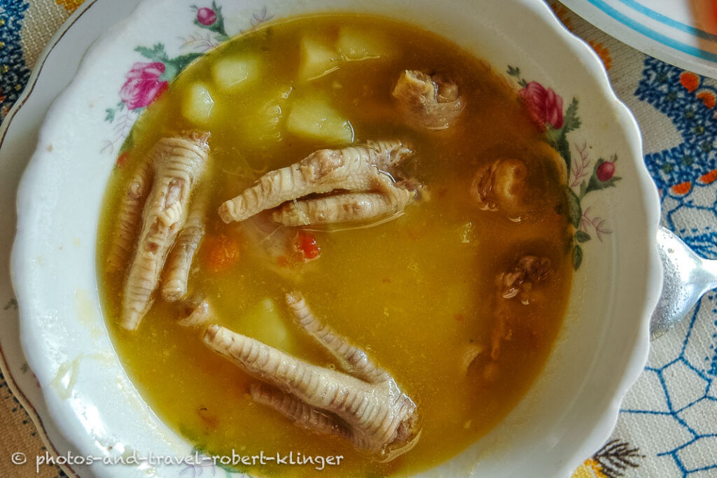 Chicken feet in the soup