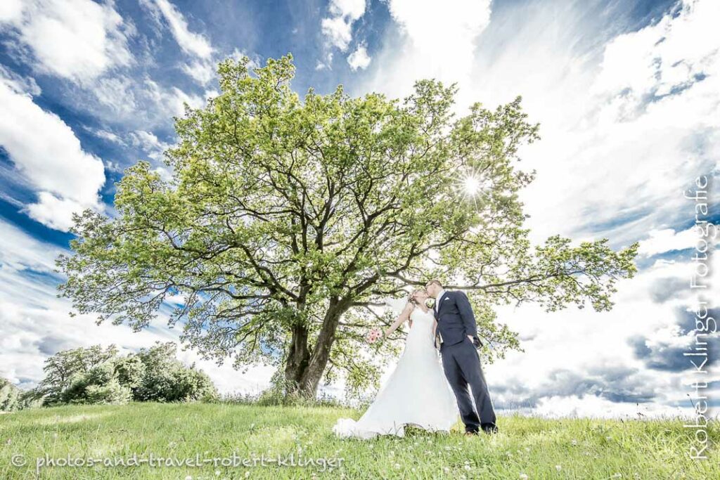 A bridal couple