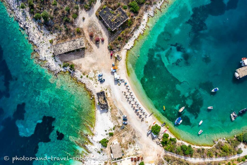 Aereal photo of the coastline of Albania