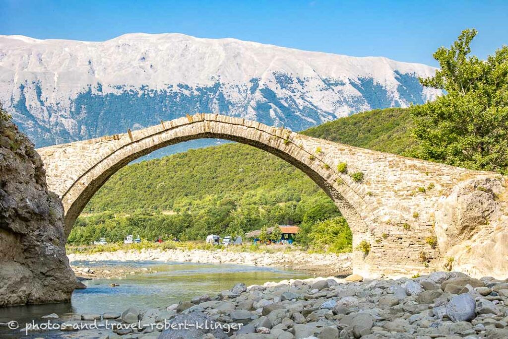 A stony bridge at the thermal pools in Permet, Albania