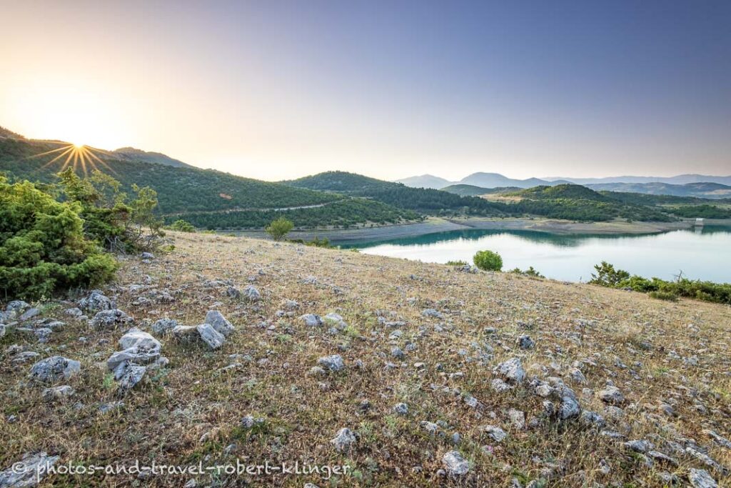 Sunrise in the hinterland of Albania