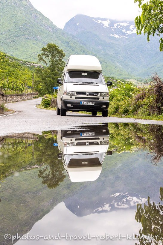 A VW camping van, T4 california syncro in Albania