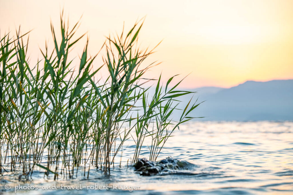 A sunrise in Albania at Lake Ohrid