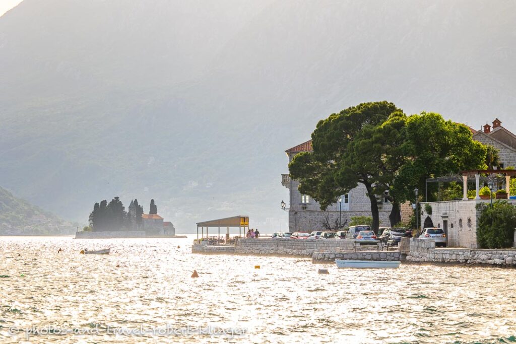 The northern shore of the bay of Kotor in Montenegro