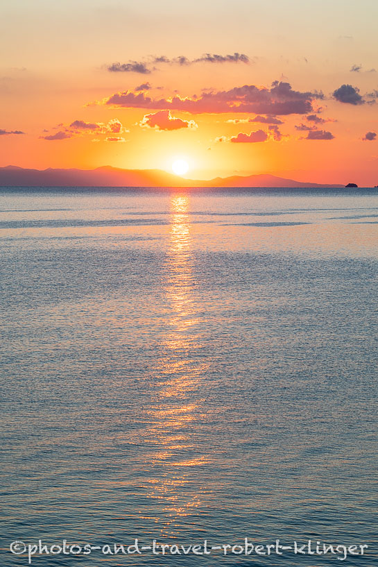 Sunrise in Chalkidiki in Greece