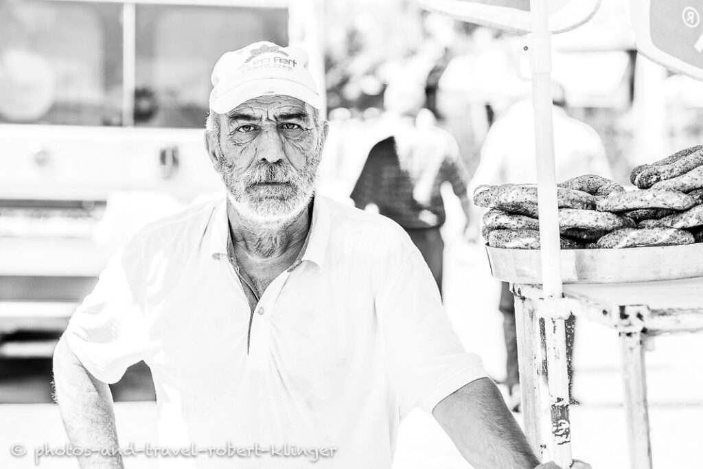 A vendor on a market in Turkey