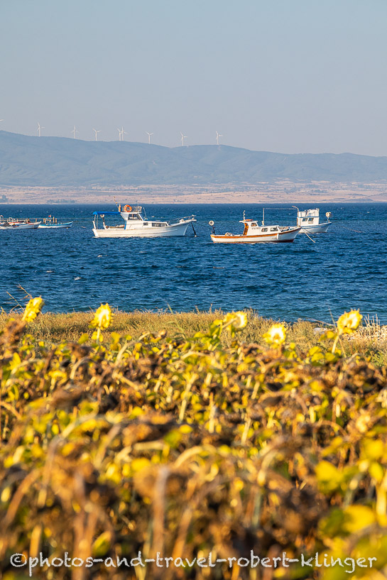 Motor boats in the turkish Mediterranean Sea