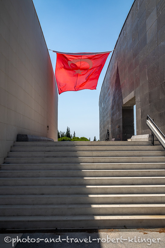 A turkish flag at the Gallipoli Simulation Centre