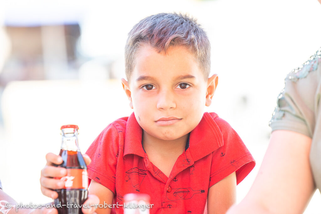 A portrait of a turkish boy