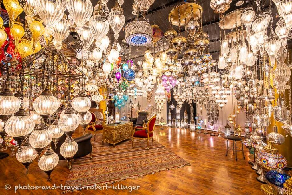 A lamp shop in Istanbul on the Grand Bazar