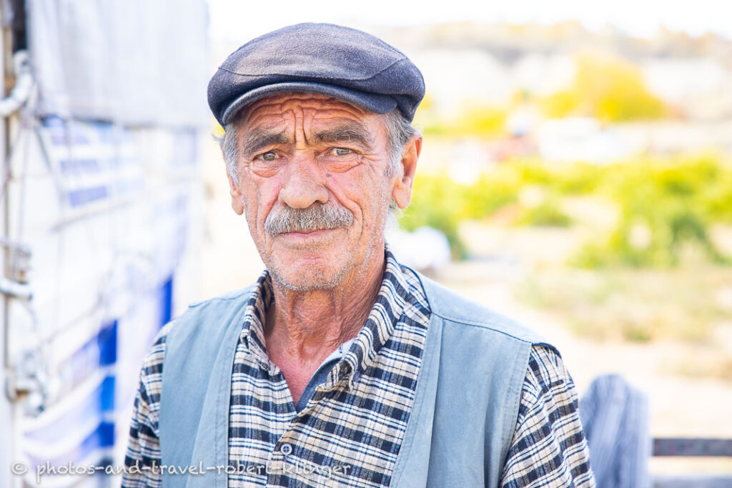 A portrait of a turkish man in Cappadocia