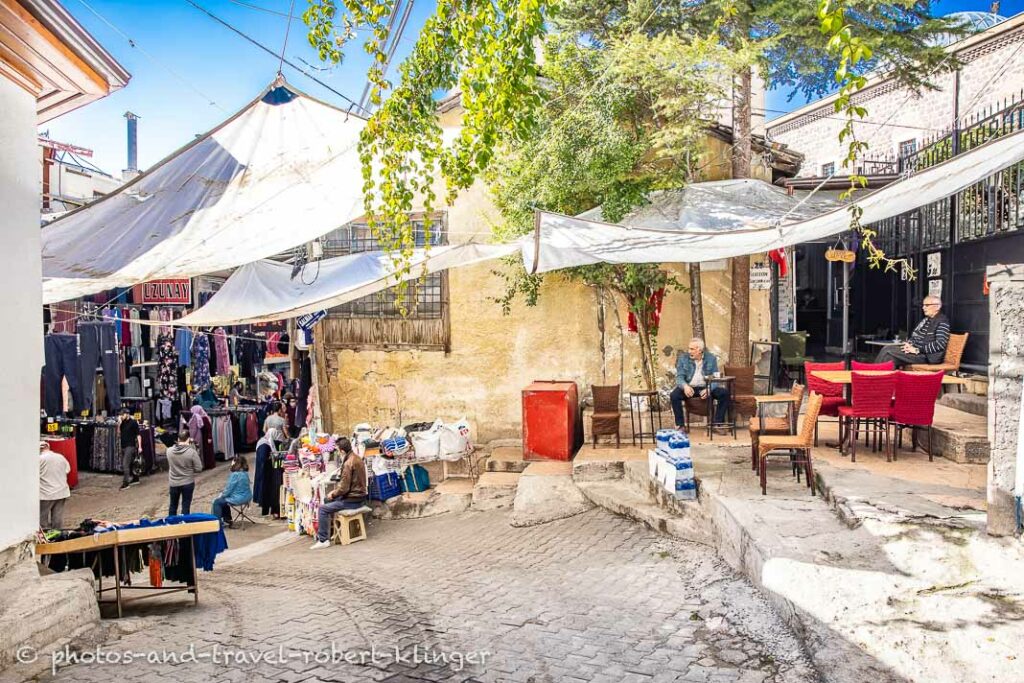 A tearoom and a bazar in Ankara