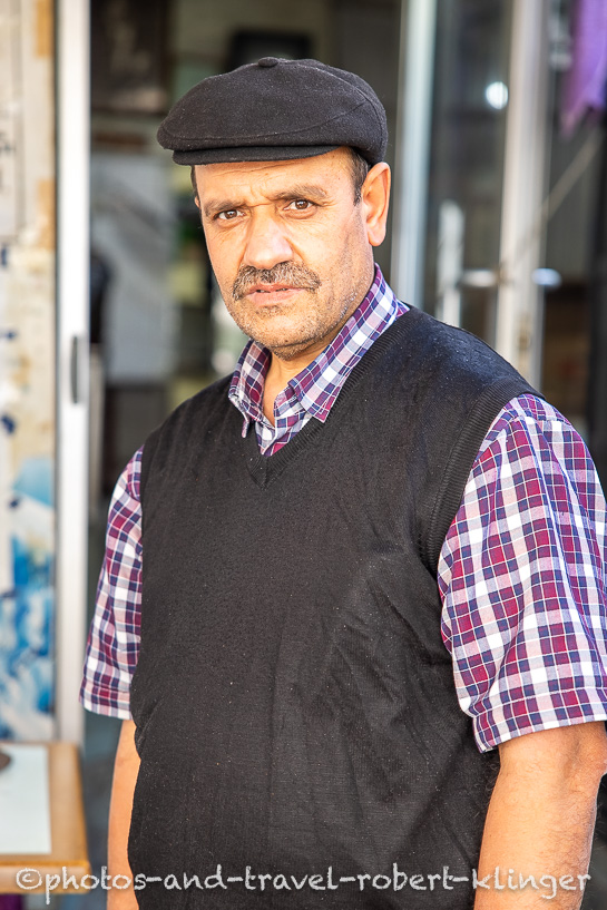 Portrait of a tea room owner in Ankara