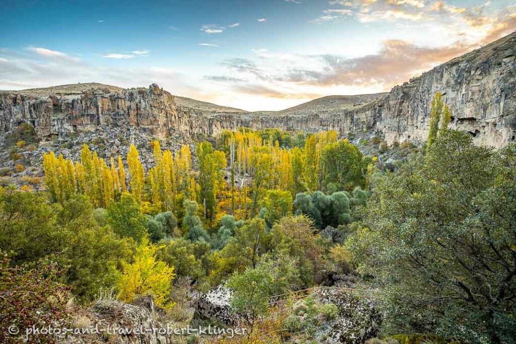 The Ihlara Valley during sunrise