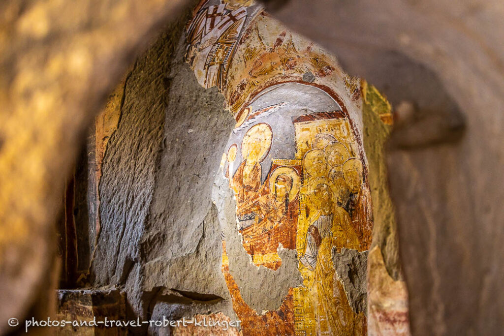 A rock carved church in the Ihlara Valley