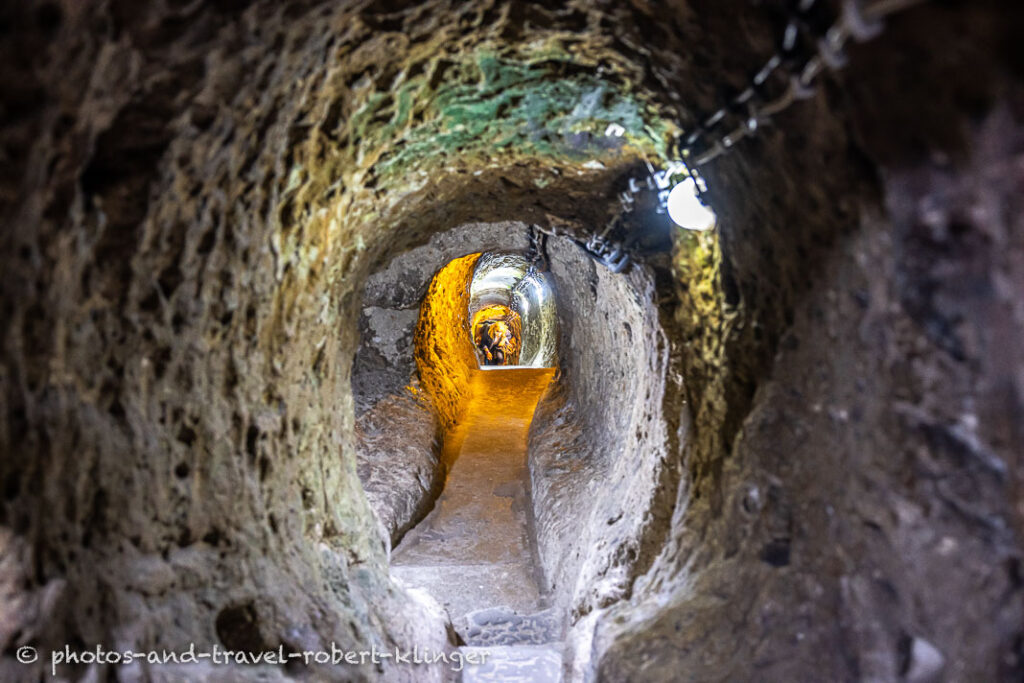 The underground city in Derinkuyu, Turkey