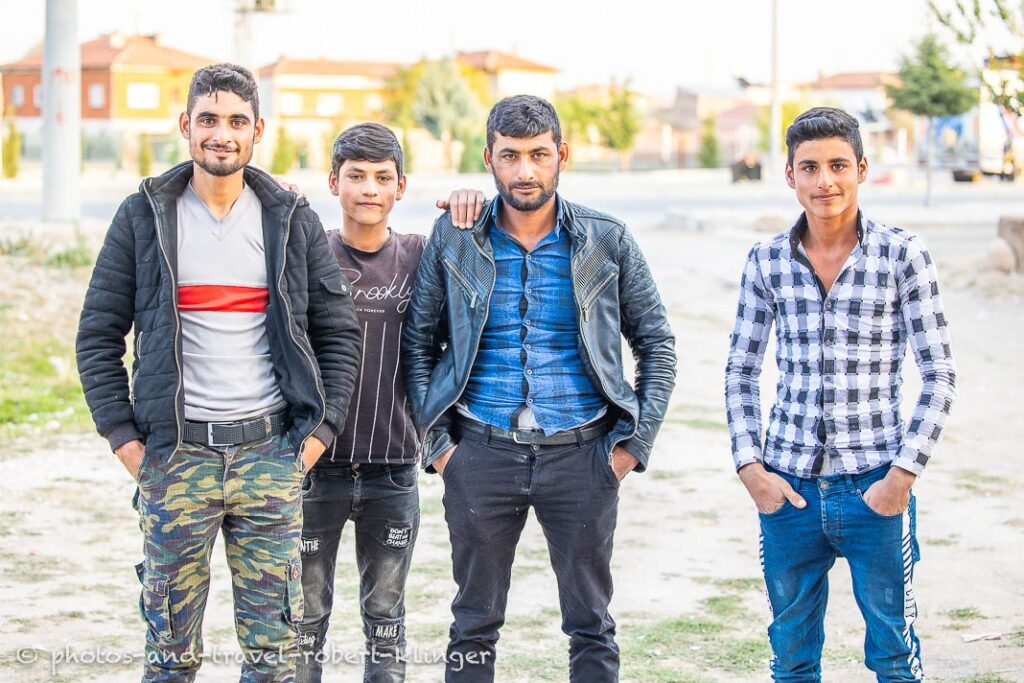 Four young men in Derinkuyu