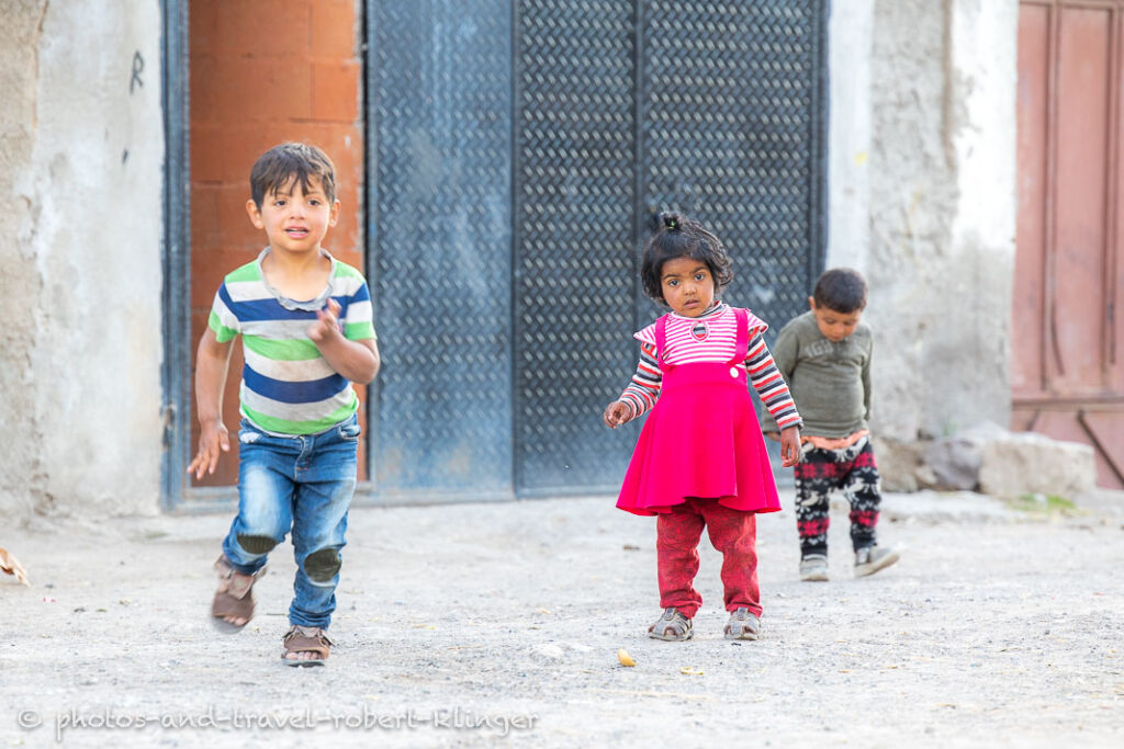 Children playing in Derinkuyu, Turkey