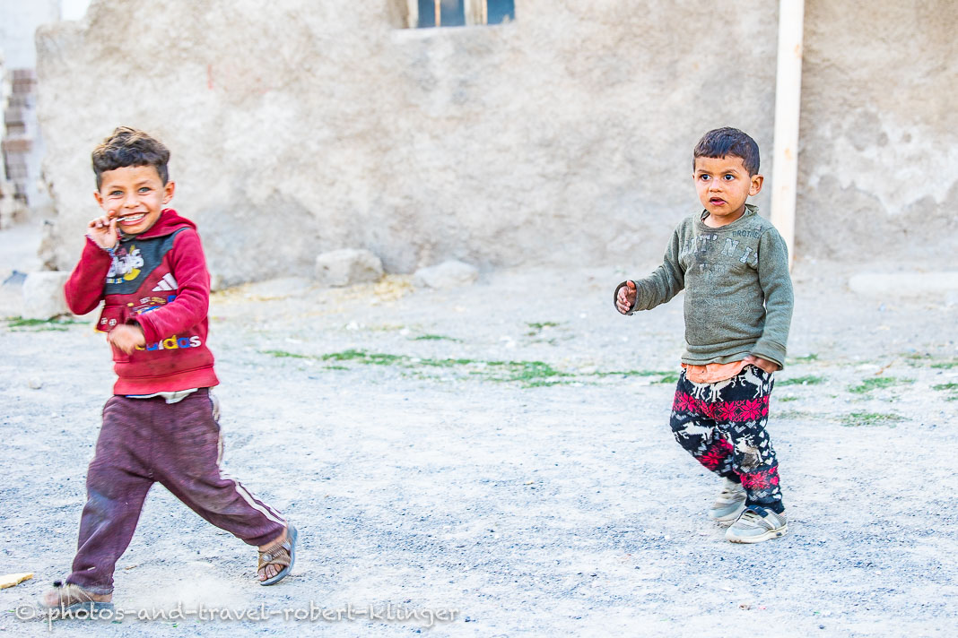 Children playing in Derinkuyu, Turkey