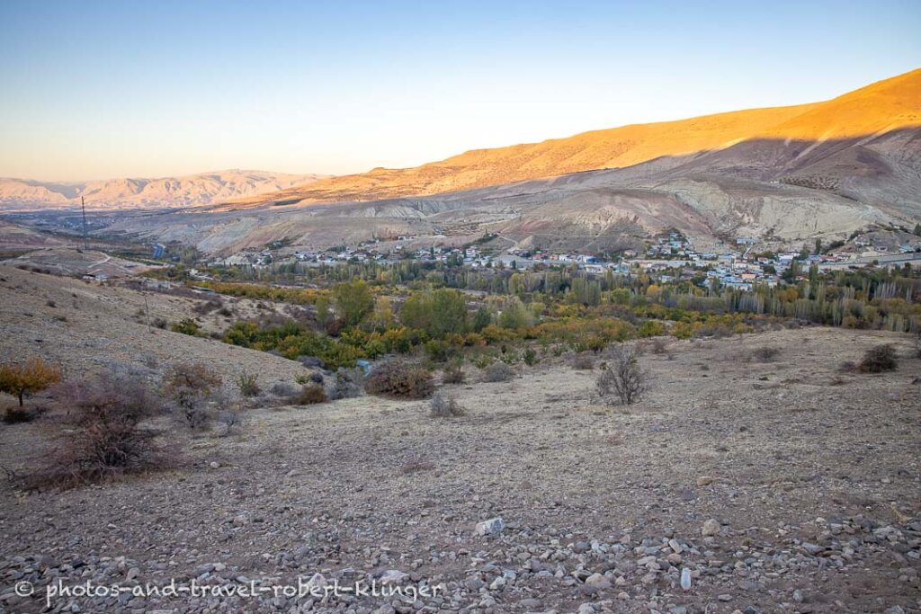 The village of Asagiulupinar in Eastern Anatolia in Turkey during the evening sun