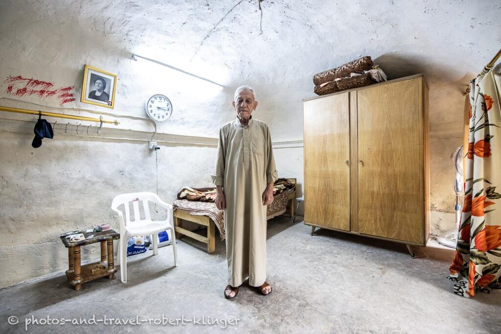 A iraqian man in his bedroom in Alqosh