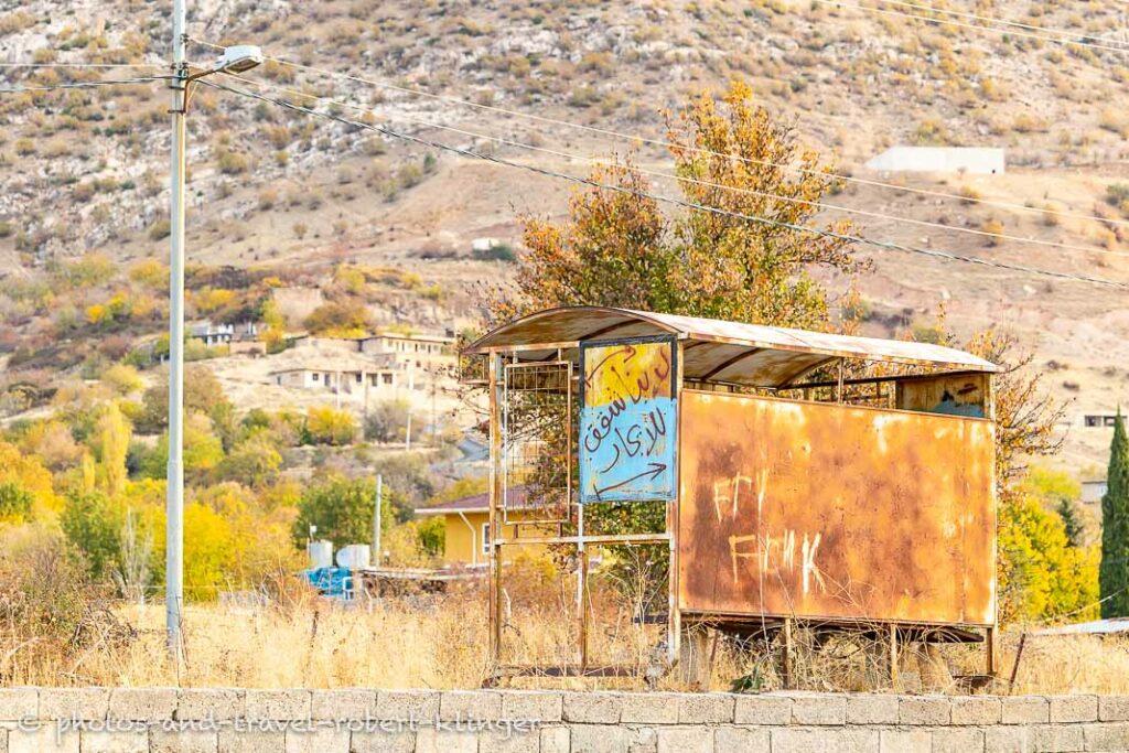 A bus stop in Iraq