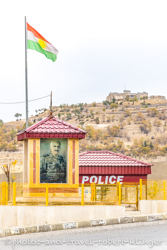 A checkpoint at a road in Kurdistan, Irak