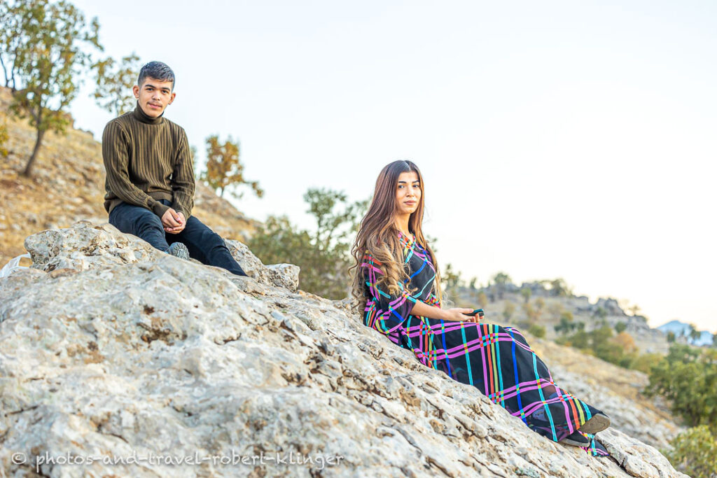 A young Iraqi couple enjoying time in Kurdistan