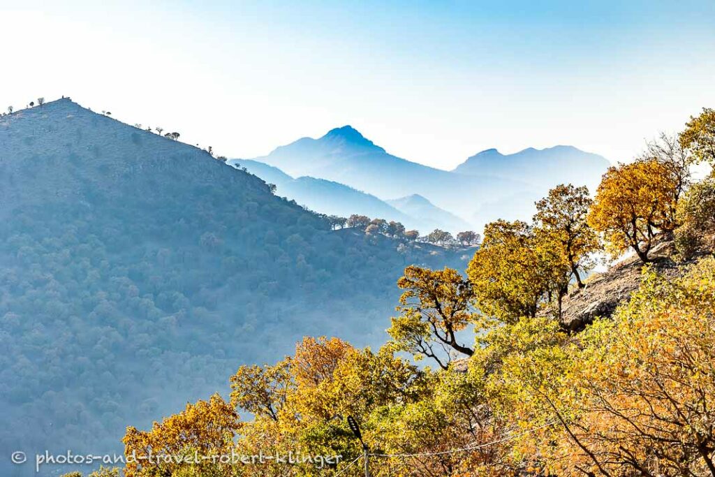 The mountainous landscape in northern Kurdistan